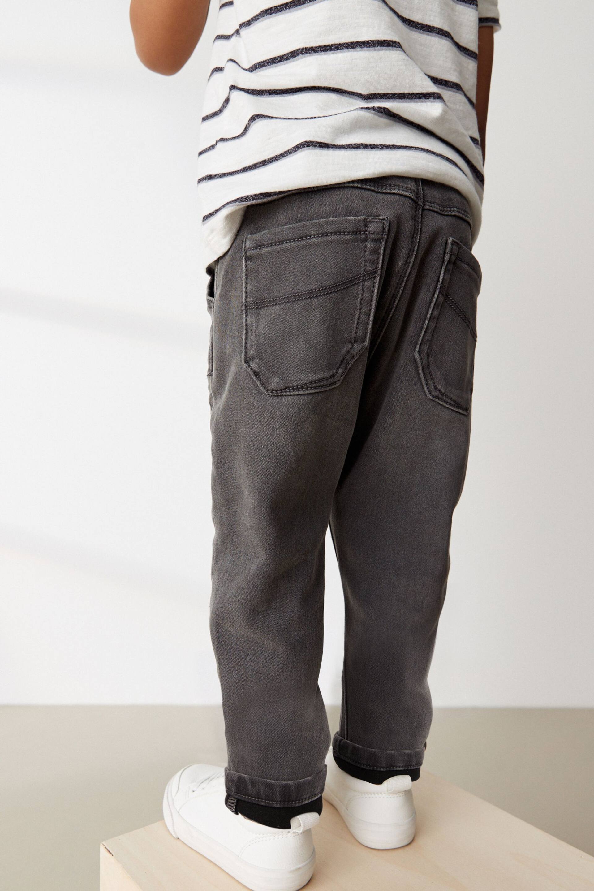 Grey Super Soft Pull On Jeans With Stretch (3mths-7yrs) - Image 3 of 6