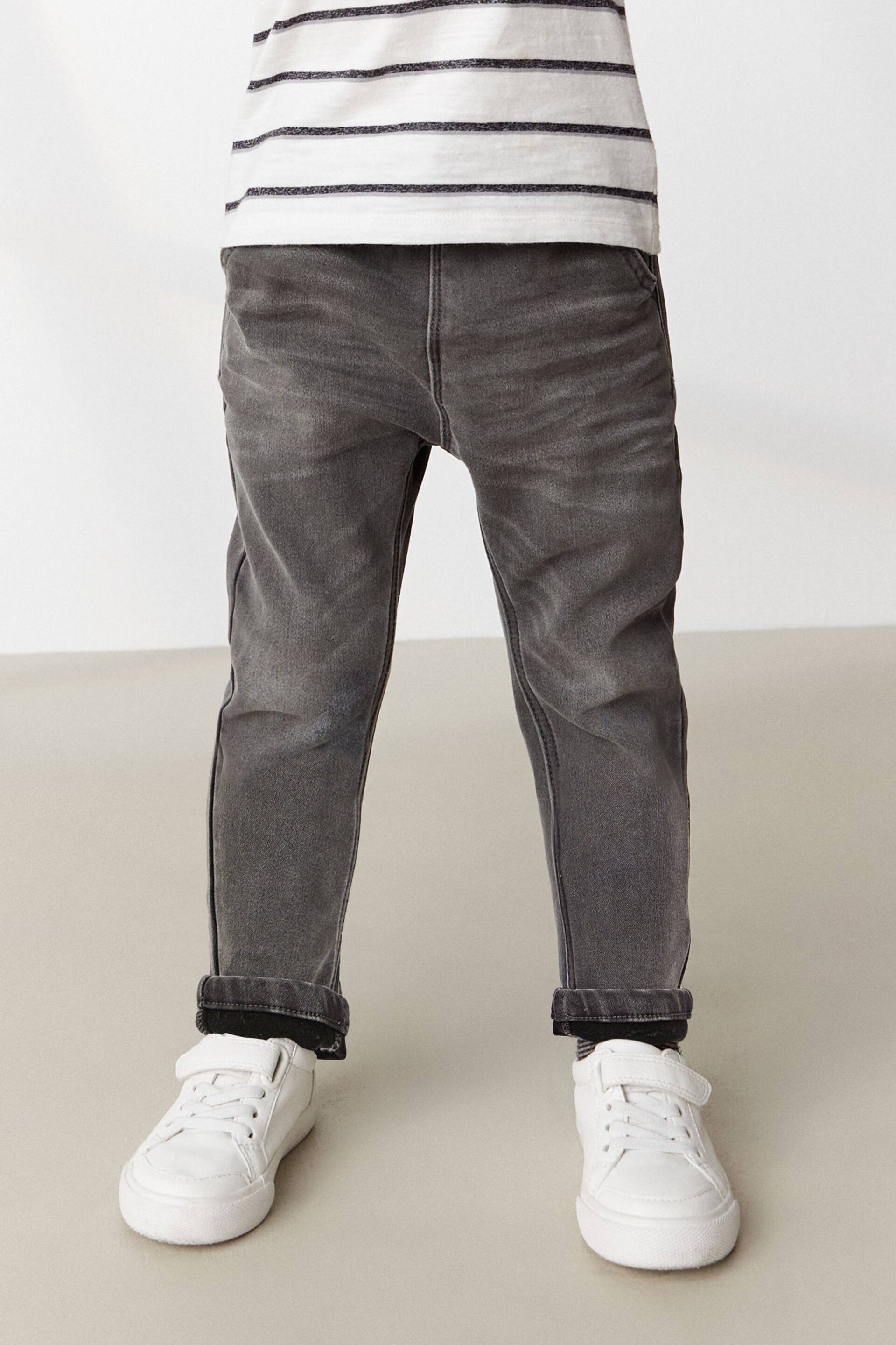 Grey Super Soft Pull On Jeans With Stretch (3mths-7yrs) - Image 4 of 6