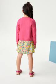 Bright Pink Button-Up Cardigan (3-16yrs) - Image 4 of 6