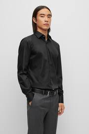 BOSS Black Regular Fit Poplin Easy Iron Long Sleeve Shirt - Image 3 of 5