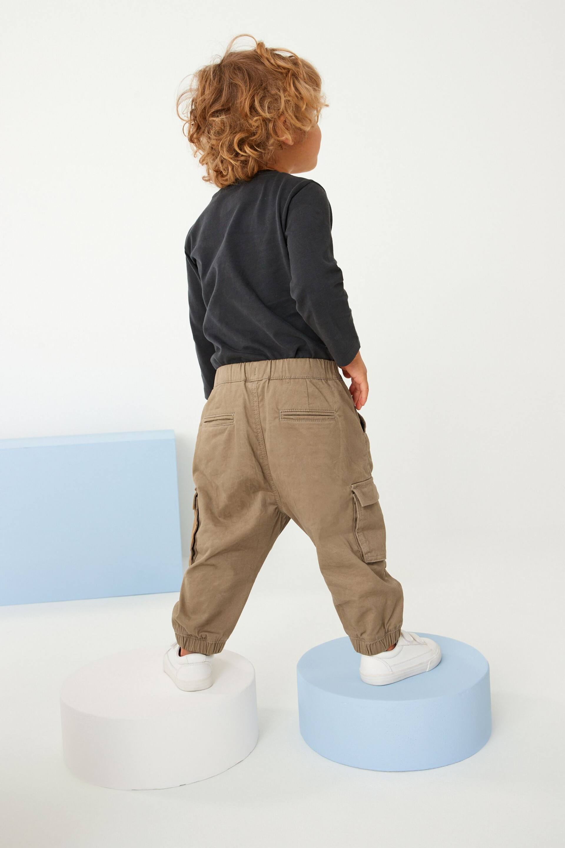 Tan Brown Cargo Trousers (3mths-7yrs) - Image 3 of 6