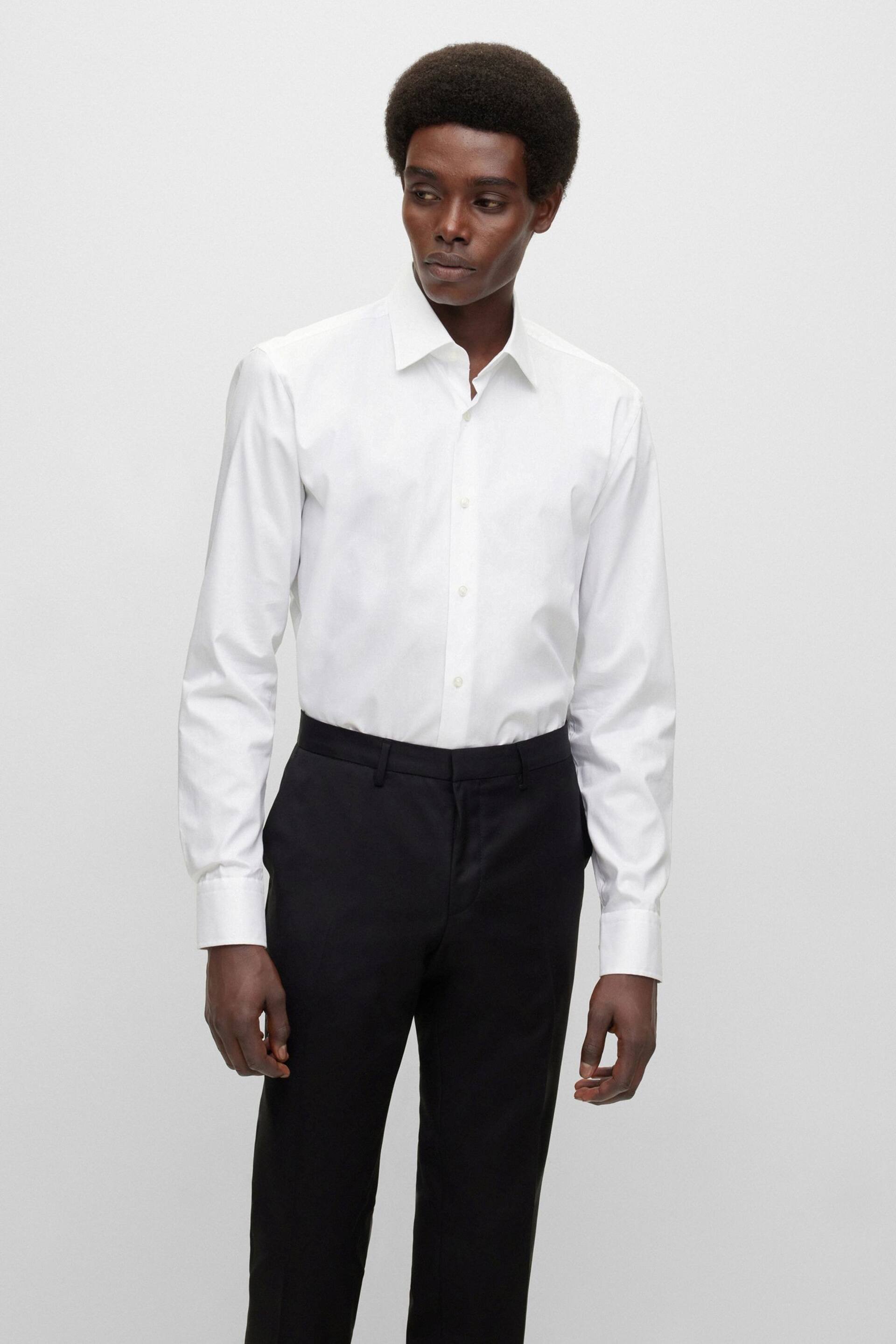 BOSS White Slim Fit Dress Shirt - Image 2 of 6