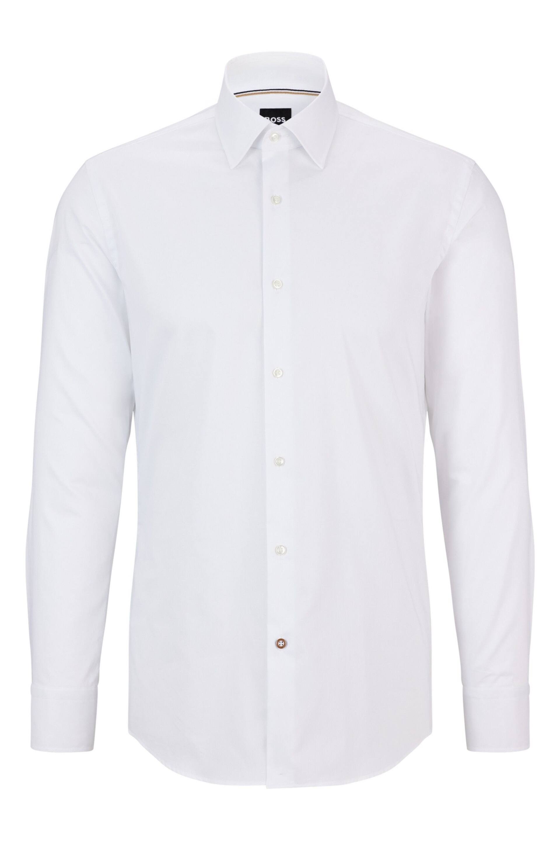 BOSS White Slim Fit Dress Shirt - Image 6 of 6