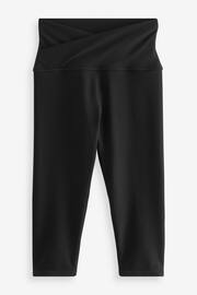 Black Next Active Sports Yoga Wrap Waist Capri Leggings - Image 6 of 6