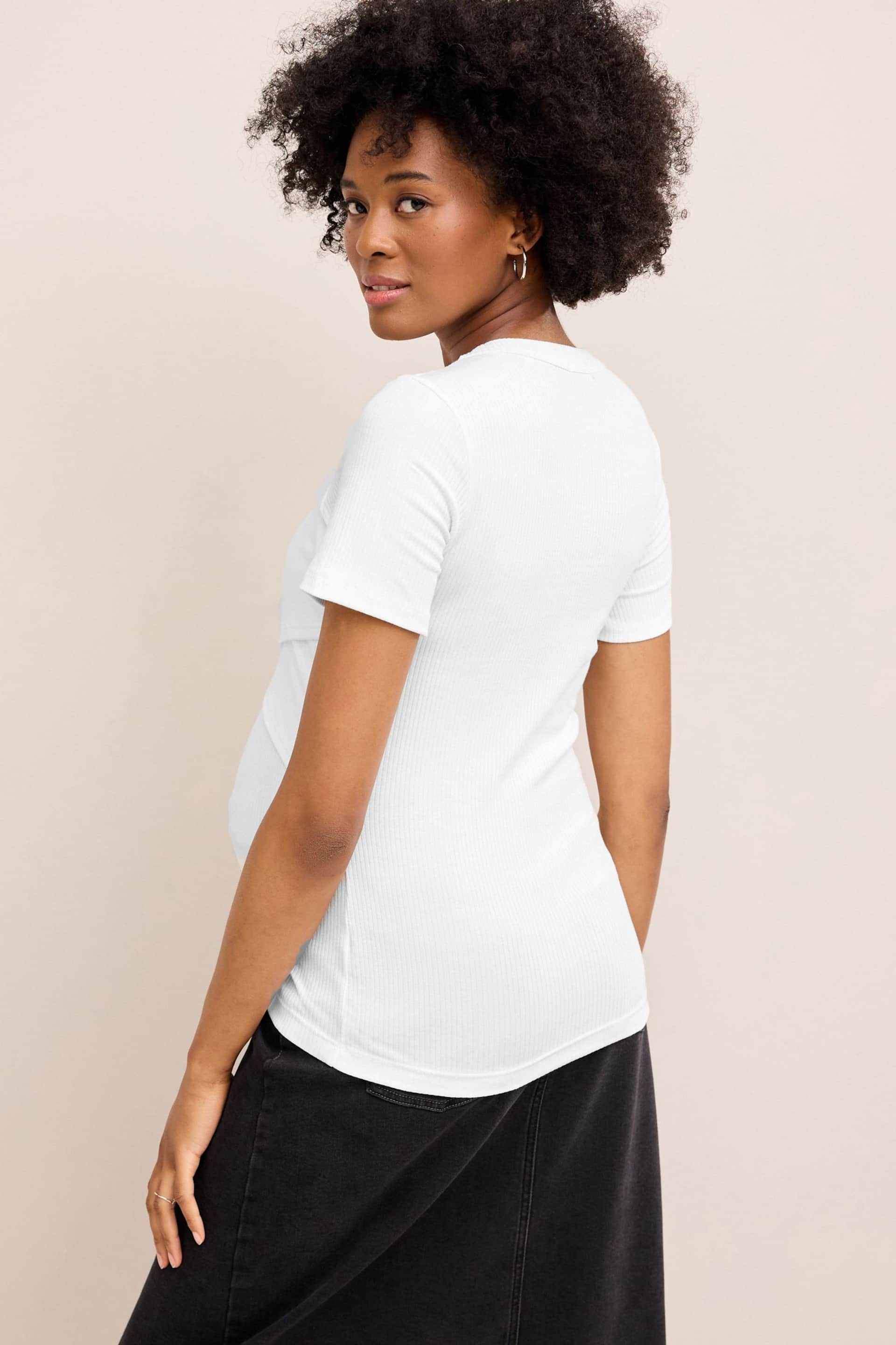 White Maternity Nursing T-Shirt - Image 3 of 8