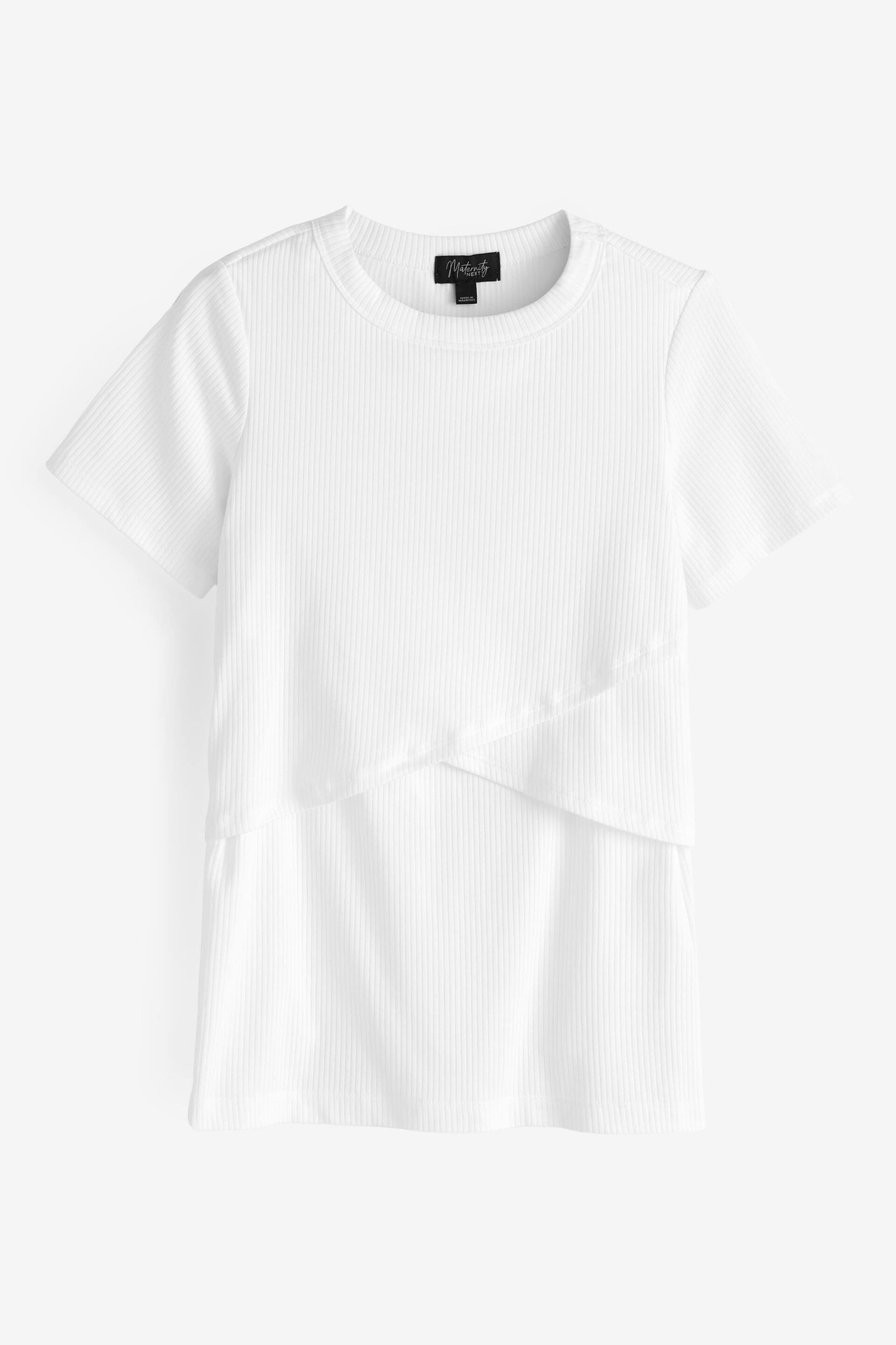 White Maternity Nursing T-Shirt - Image 6 of 8