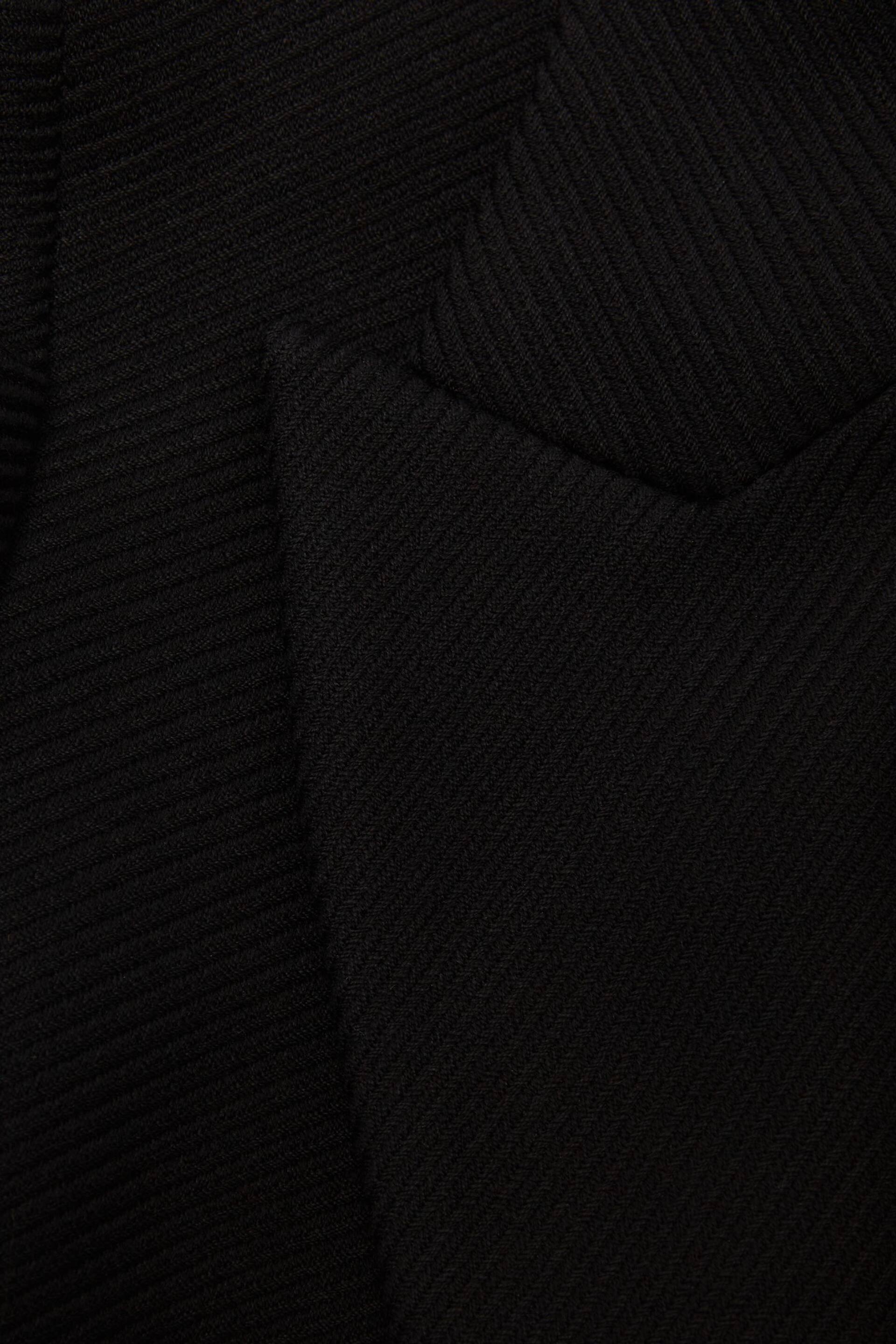 Reiss Black Laura Double Breasted Twill Blazer - Image 8 of 11