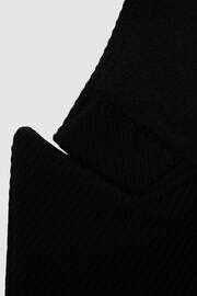 Reiss Black Laura Double Breasted Twill Blazer - Image 9 of 11