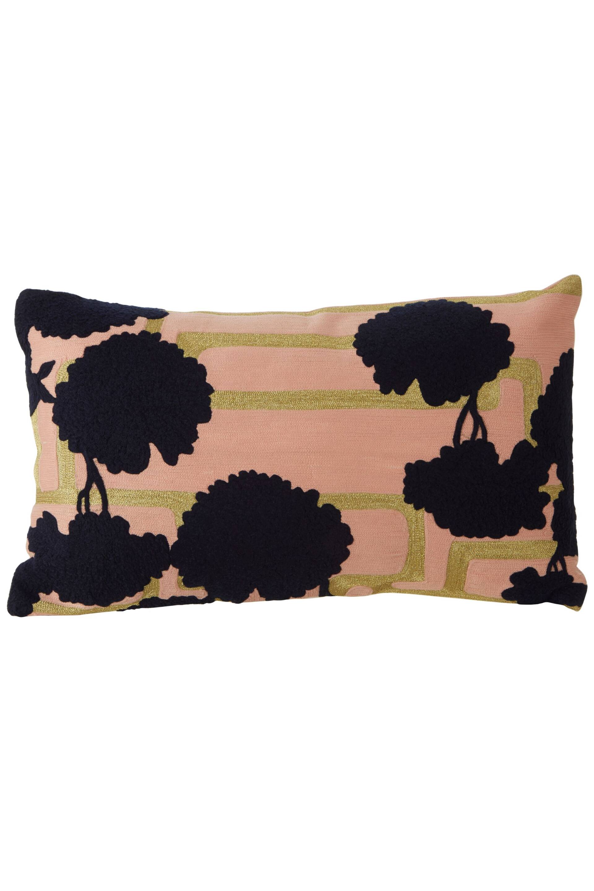 Fifty Five South Pink Embroidered Cushion - Image 2 of 4