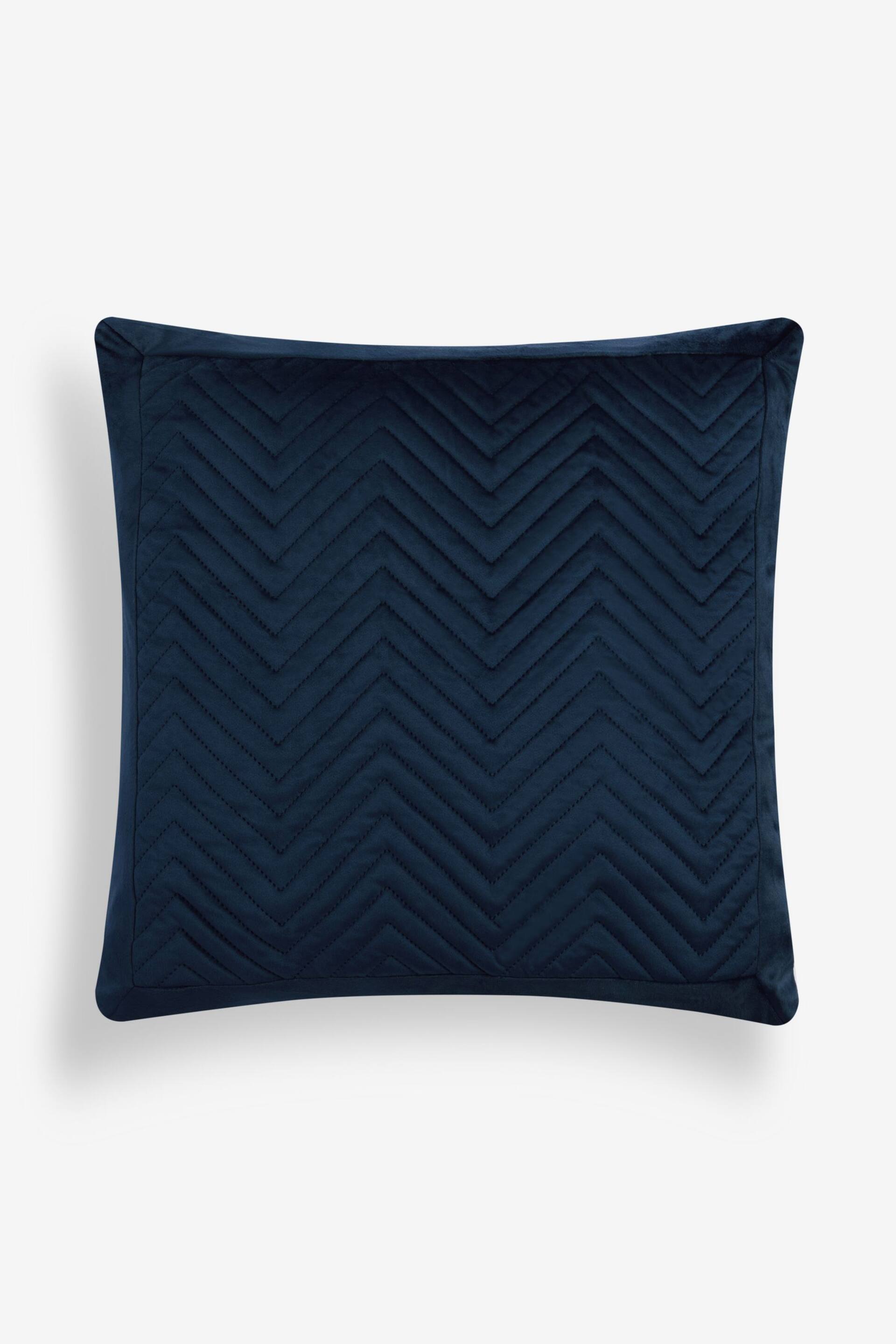 Navy 50 x 50cm Madison Velvet Cushion - Image 3 of 4