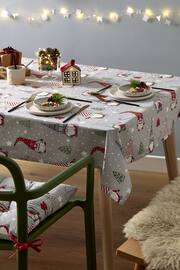 Catherine Lansfield Red Christmas Gnomes Wipeable Table Cloth - Image 1 of 3