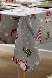 Catherine Lansfield Red Christmas Gnomes Wipeable Table Cloth - Image 2 of 3