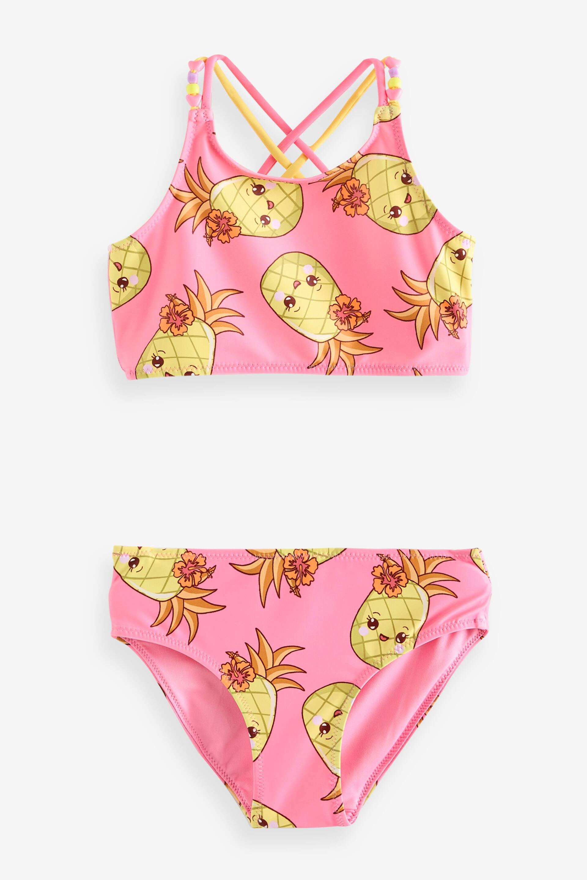 Pink Pineapple Printed Bikini (3-16yrs) - Image 1 of 3