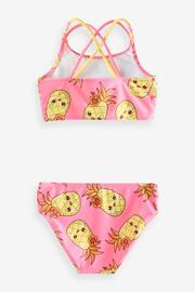 Pink Pineapple Printed Bikini (3-16yrs) - Image 2 of 3
