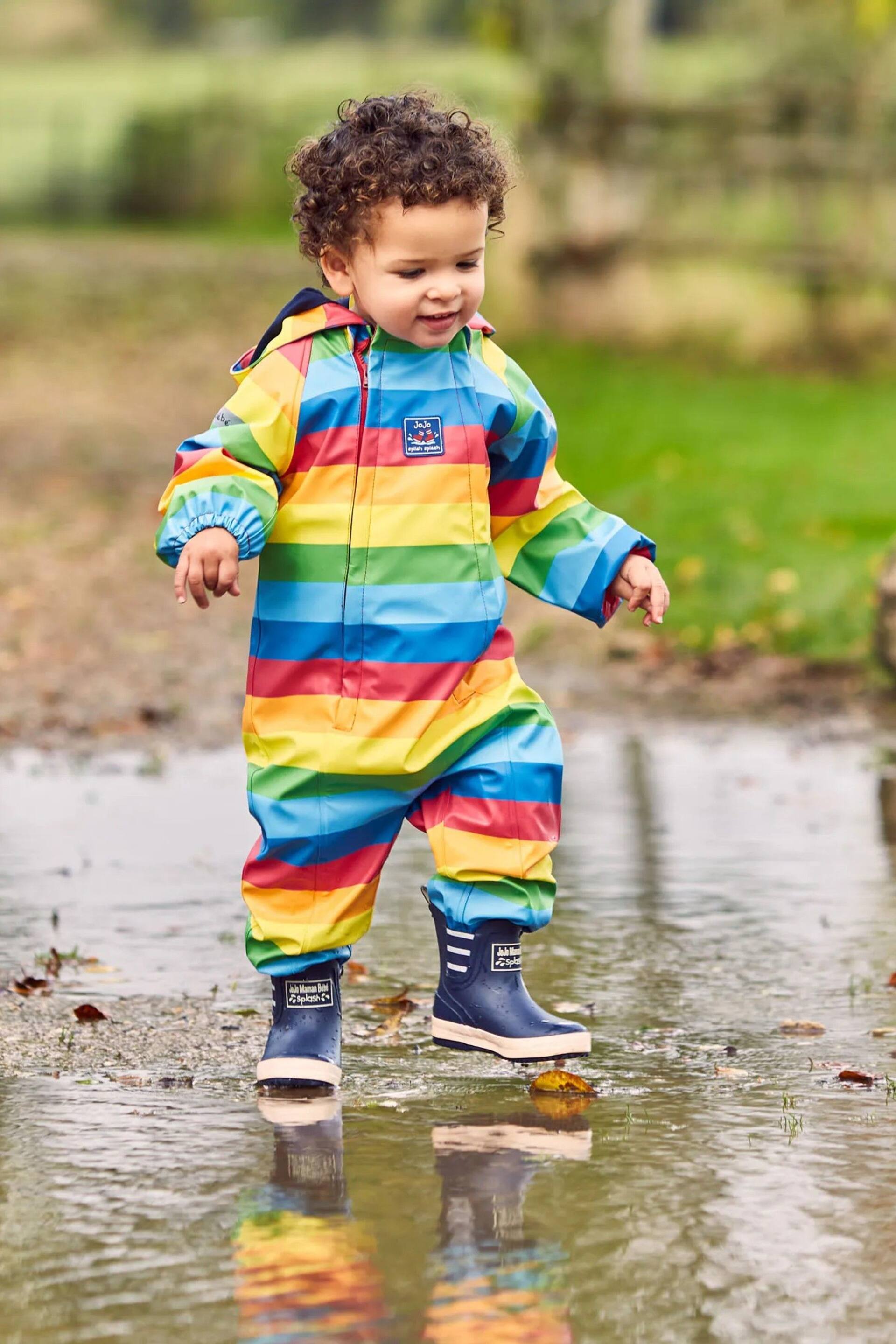 JoJo Maman Bébé Multi Rainbow Waterproof All-In-One - Image 2 of 7