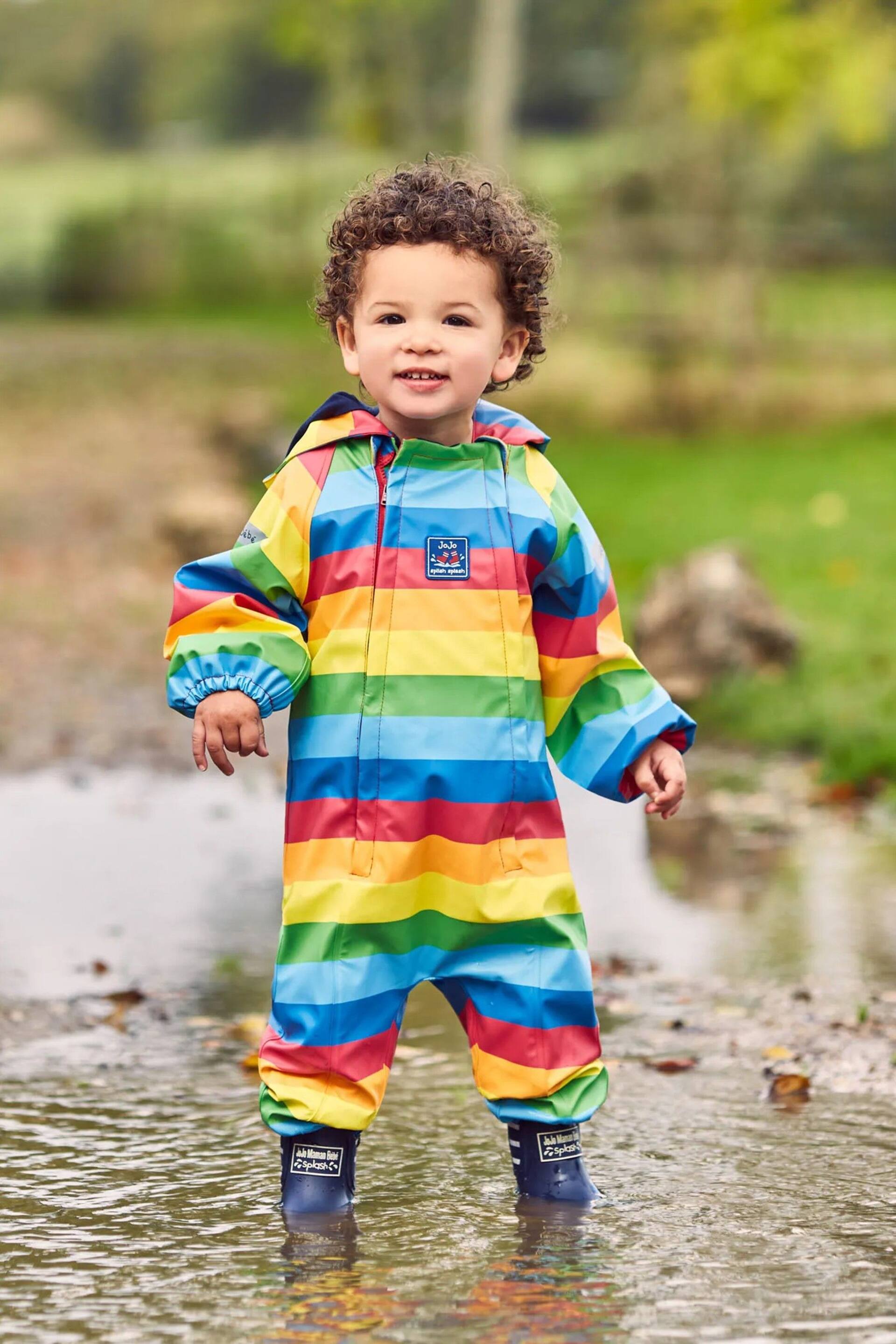 JoJo Maman Bébé Multi Rainbow Waterproof All-In-One - Image 3 of 7