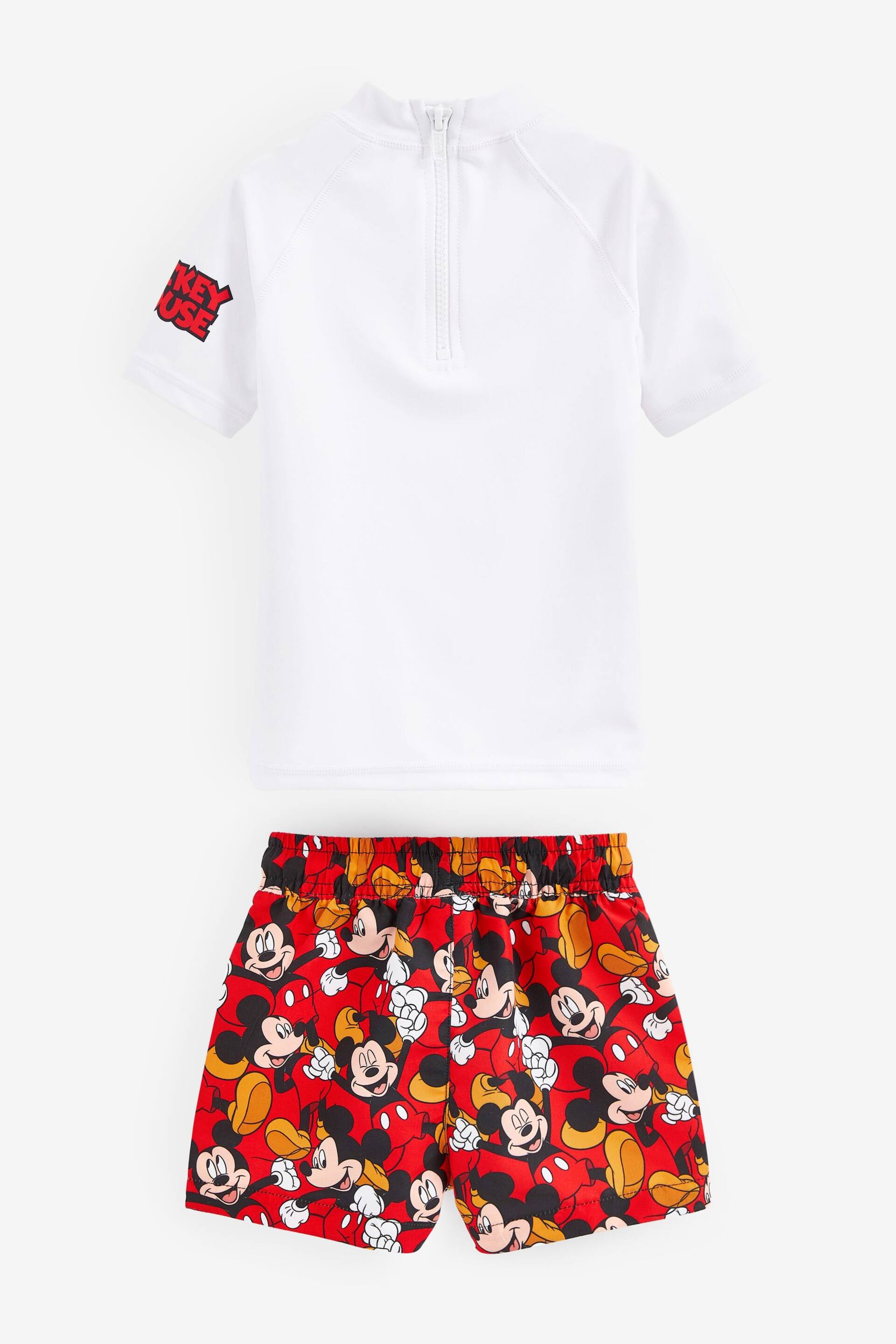 Mickey Mouse Red 2 Piece Sunsafe Top And Shorts Set (3mths-7yrs) - Image 7 of 7