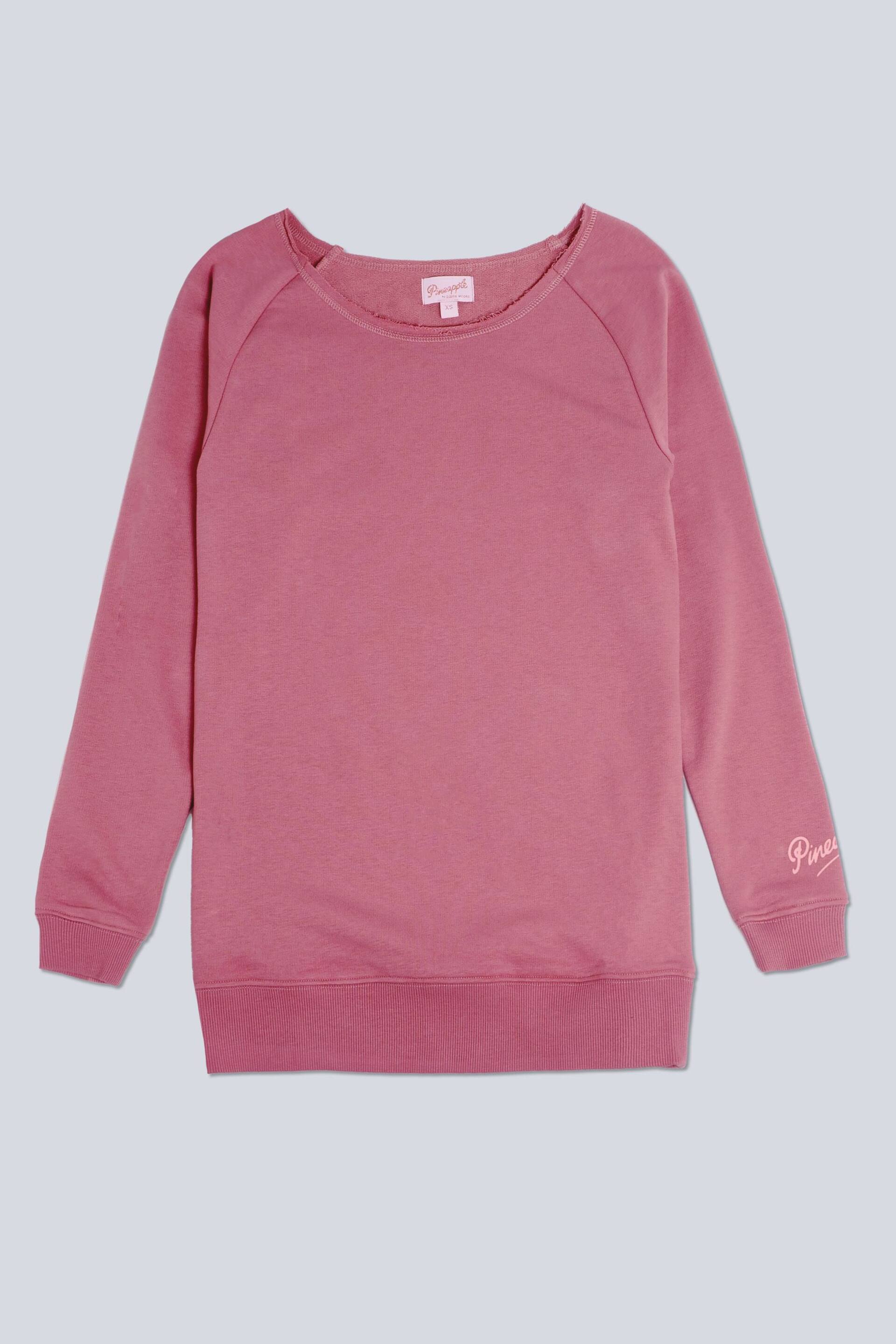 Pineapple Pink Womens Off Shoulder Longline Sweatshirt - Image 5 of 5