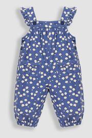 JoJo Maman Bébé Indigo 2-Piece Daisy Print Cord Dungarees & Top Set - Image 7 of 8