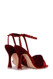 Linzi Red Emery Velvet Stiletto Heeled Sandals - Image 5 of 5