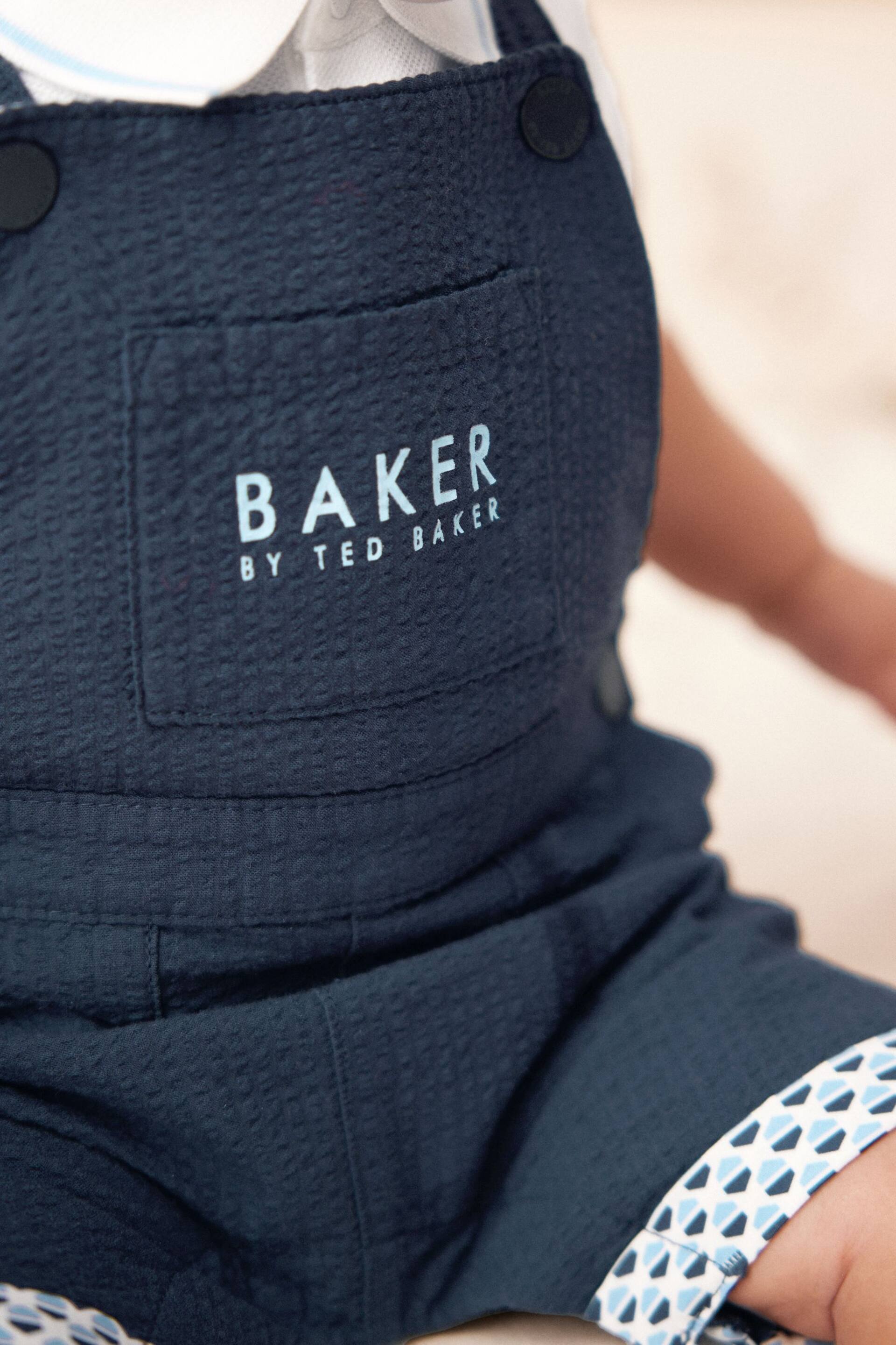 Baker by Ted Baker Seersucker Dunagrees, Polo and Hat Set - Image 6 of 13