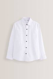 White Long Sleeve Linen Blend Shirt (3-16yrs) - Image 1 of 2