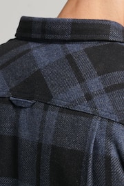 Superdry Roscoe Check Charcoal Vintage Miller Wool Shirt - Image 5 of 6