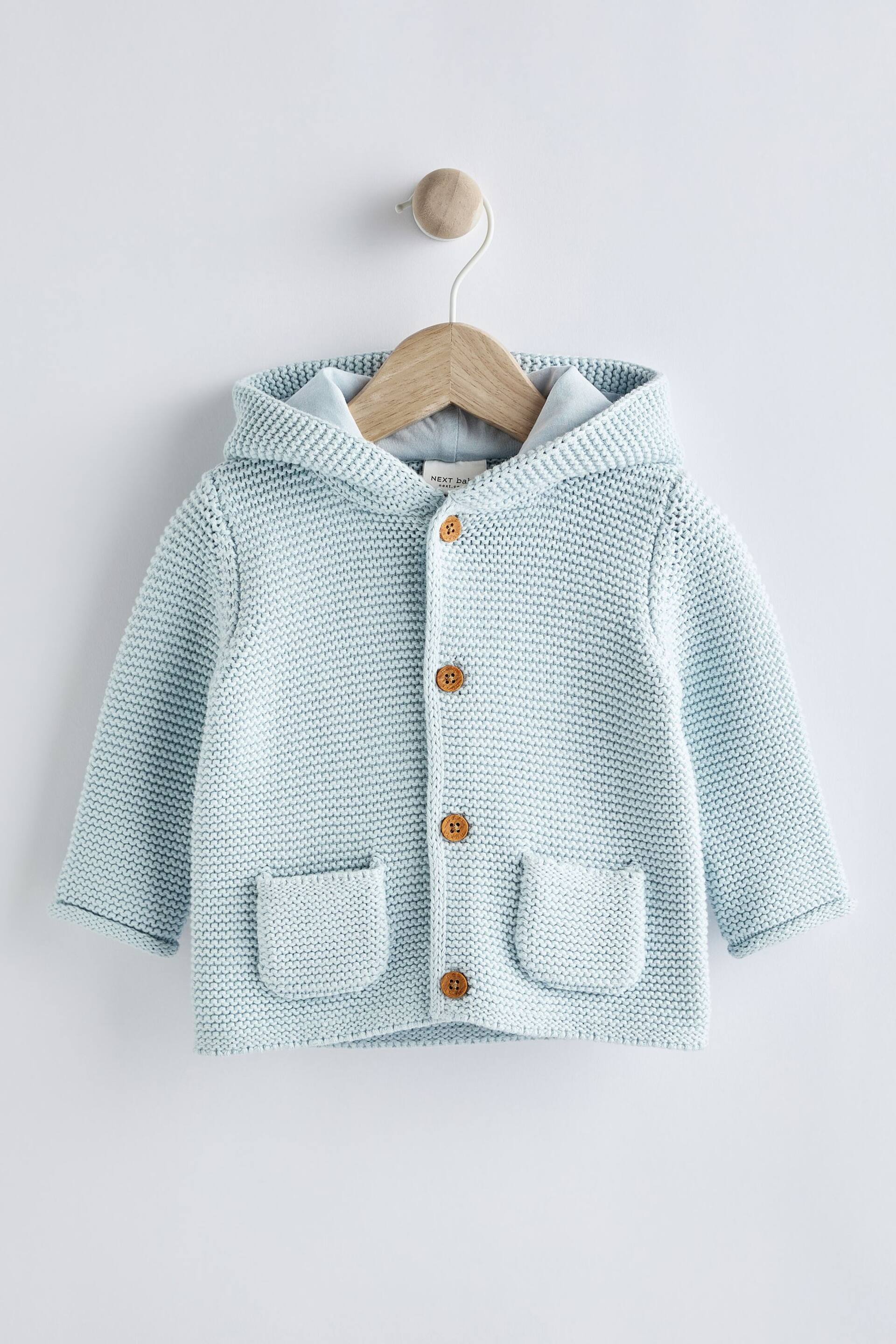 Pale Blue Baby Knitted Cardigan (0mths-3yrs) - Image 1 of 5