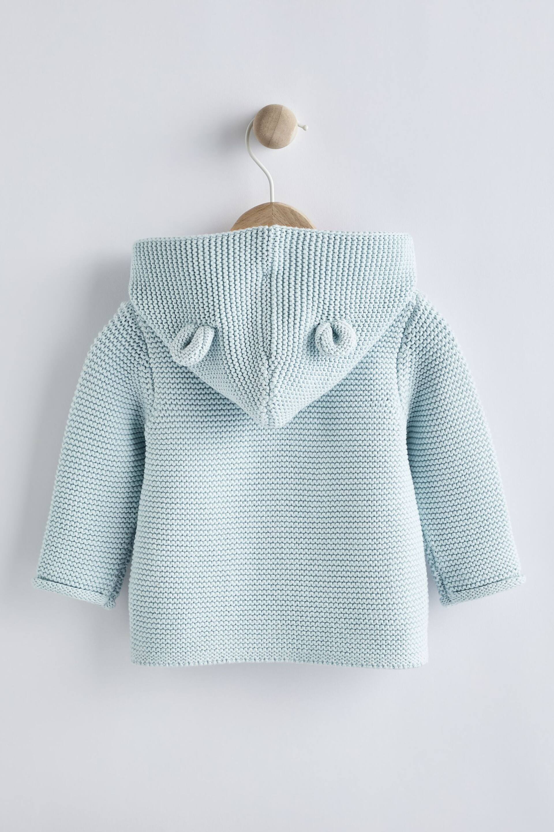 Pale Blue Baby Knitted Cardigan (0mths-3yrs) - Image 2 of 5