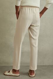 Reiss Cream Hailey Petite Tapered Pull On Trousers - Image 5 of 6