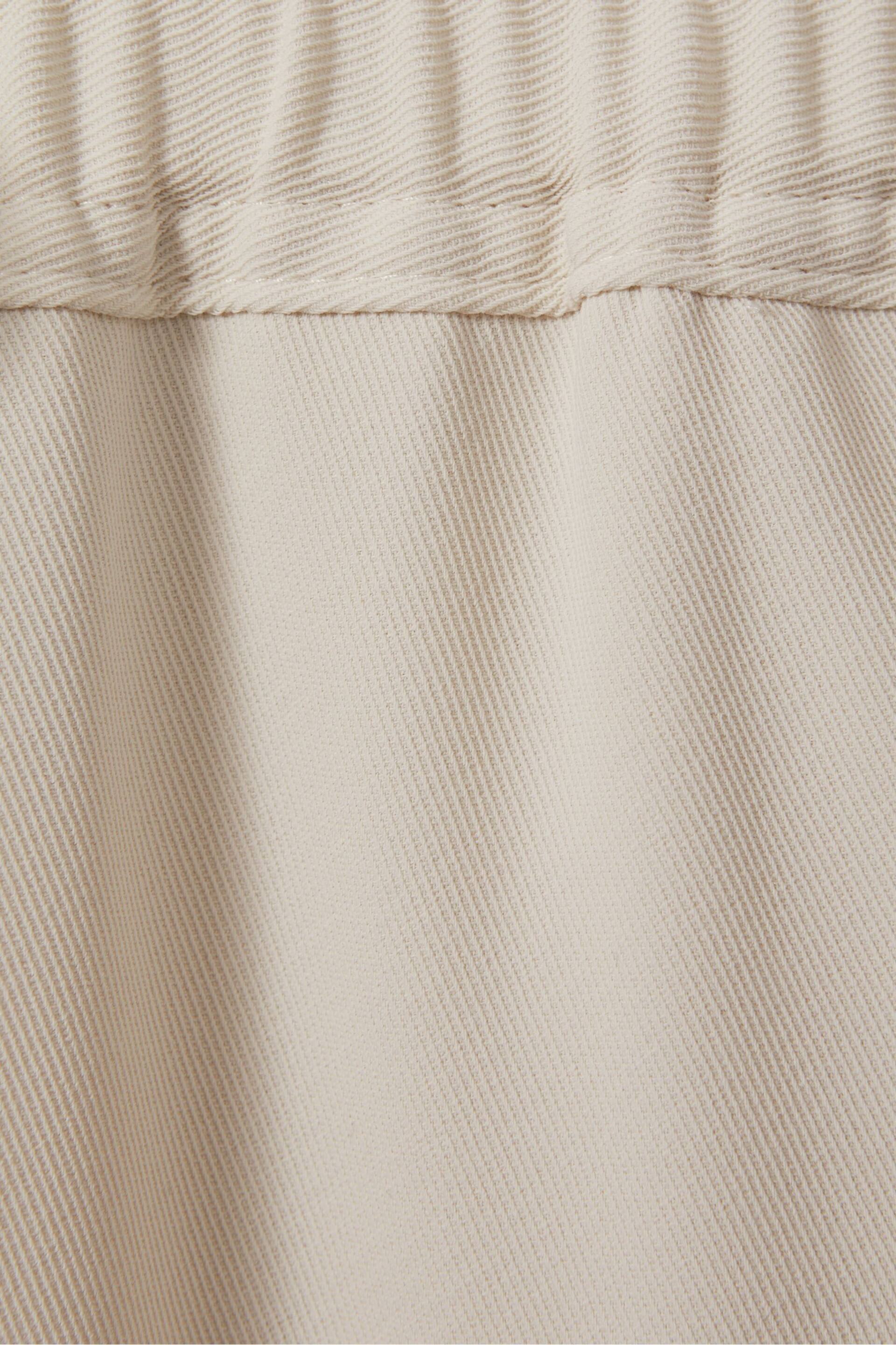 Reiss Cream Hailey Petite Tapered Pull On Trousers - Image 6 of 6