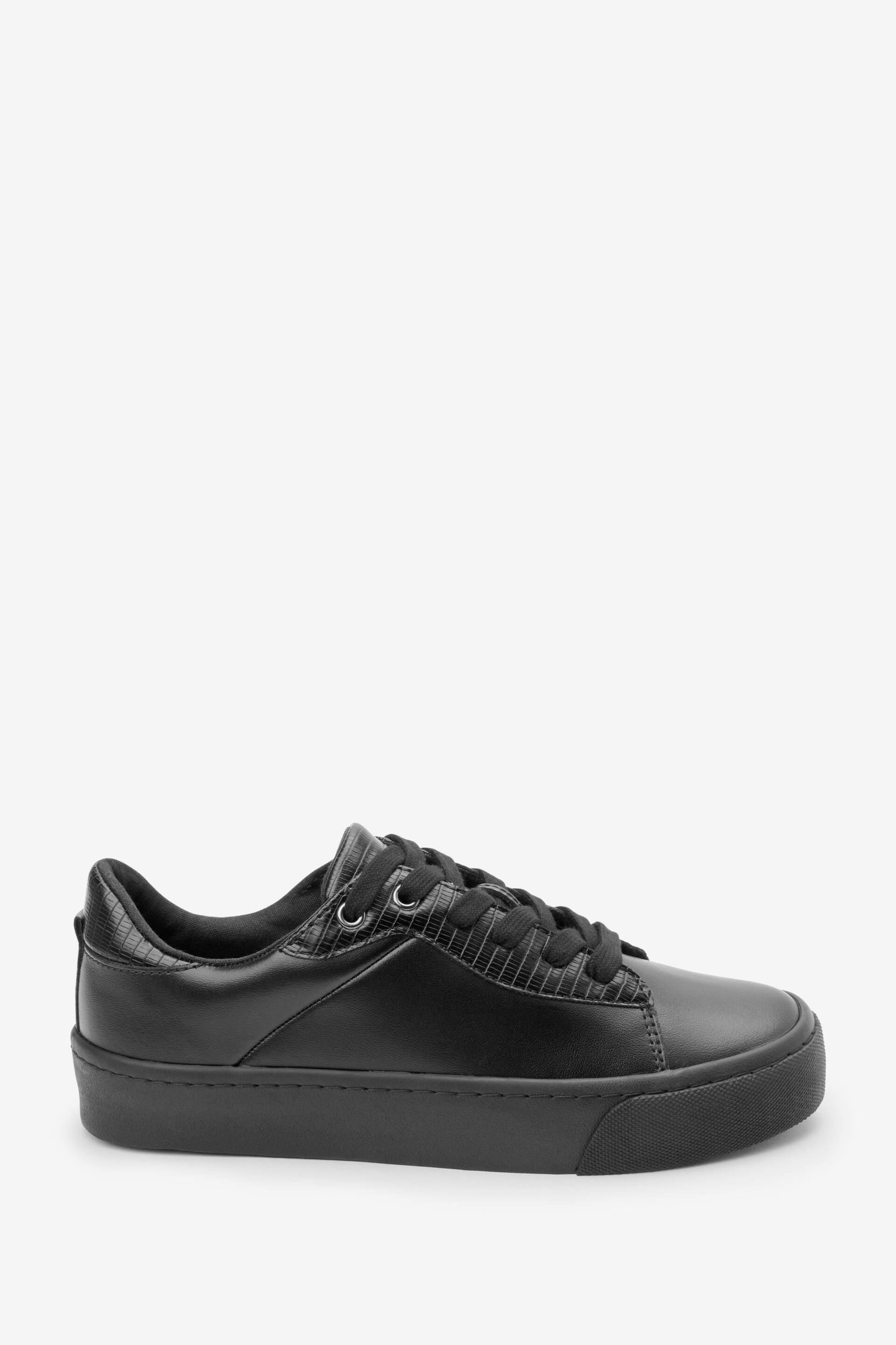 Black Signature Leather Chunky Sole Trainers - Image 6 of 10