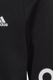 adidas Black Sportswear Essentials Linear Logo Full Zip Hoodie - Image 7 of 9