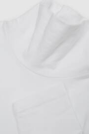 Reiss Ivory Carey Senior Cotton Blend Roll Neck Top - Image 8 of 8
