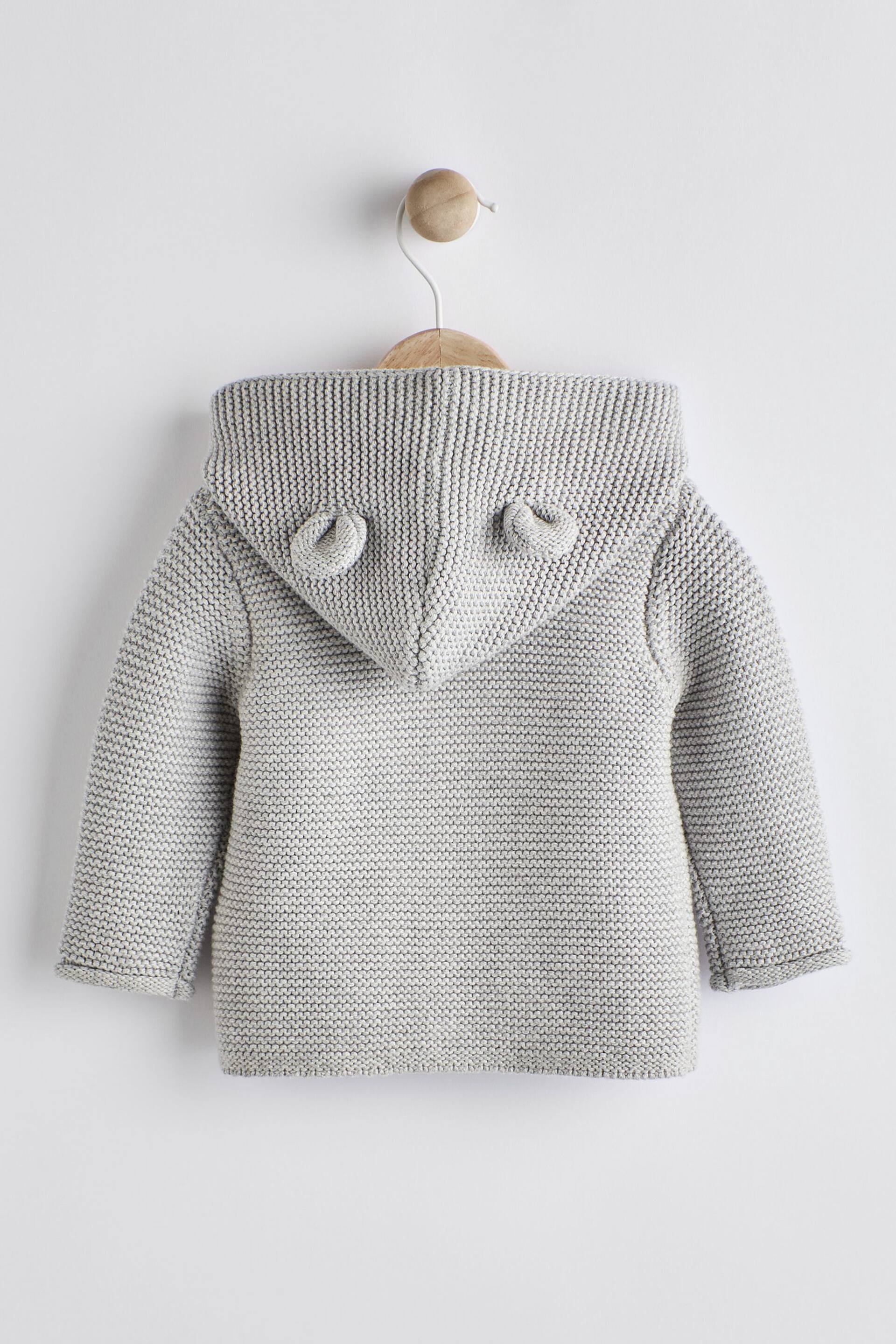 Grey Baby Knitted Cardigan (0mths-3yrs) - Image 2 of 7