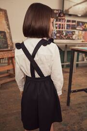 Navy Blue/White Ruffle Pinafore and Long Sleeve Shirt Set (3-14yrs) - Image 2 of 7