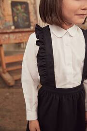 Navy Blue/White Ruffle Pinafore and Long Sleeve Shirt Set (3-14yrs) - Image 4 of 7