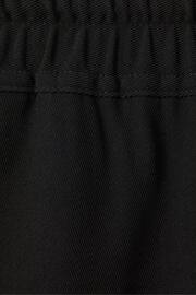 Reiss Black Hailey Petite Tapered Pull On Trousers - Image 5 of 6