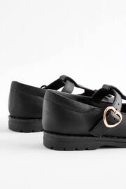Black Wide Fit (G) School Junior Bow T-Bar Shoes - Image 5 of 6