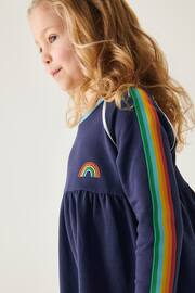 Little Bird by Jools Oliver Navy Little Bird by Jools Oliver Long Sleeve Rainbow Dress - Image 5 of 8