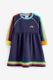 Little Bird by Jools Oliver Navy Little Bird by Jools Oliver Long Sleeve Rainbow Dress - Image 8 of 8