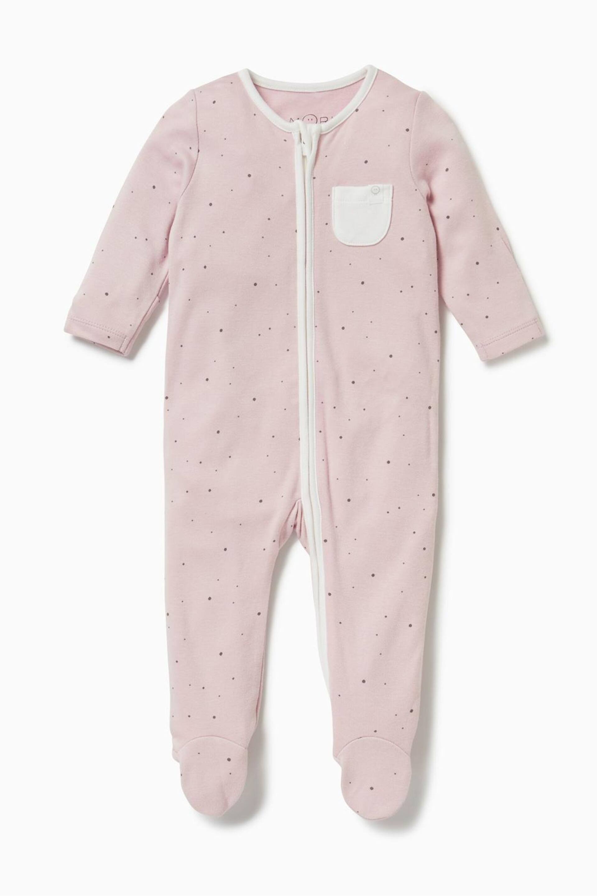 Mori Organic Cotton & Bamboo Clever Zip Up Sleepsuit - Image 3 of 5