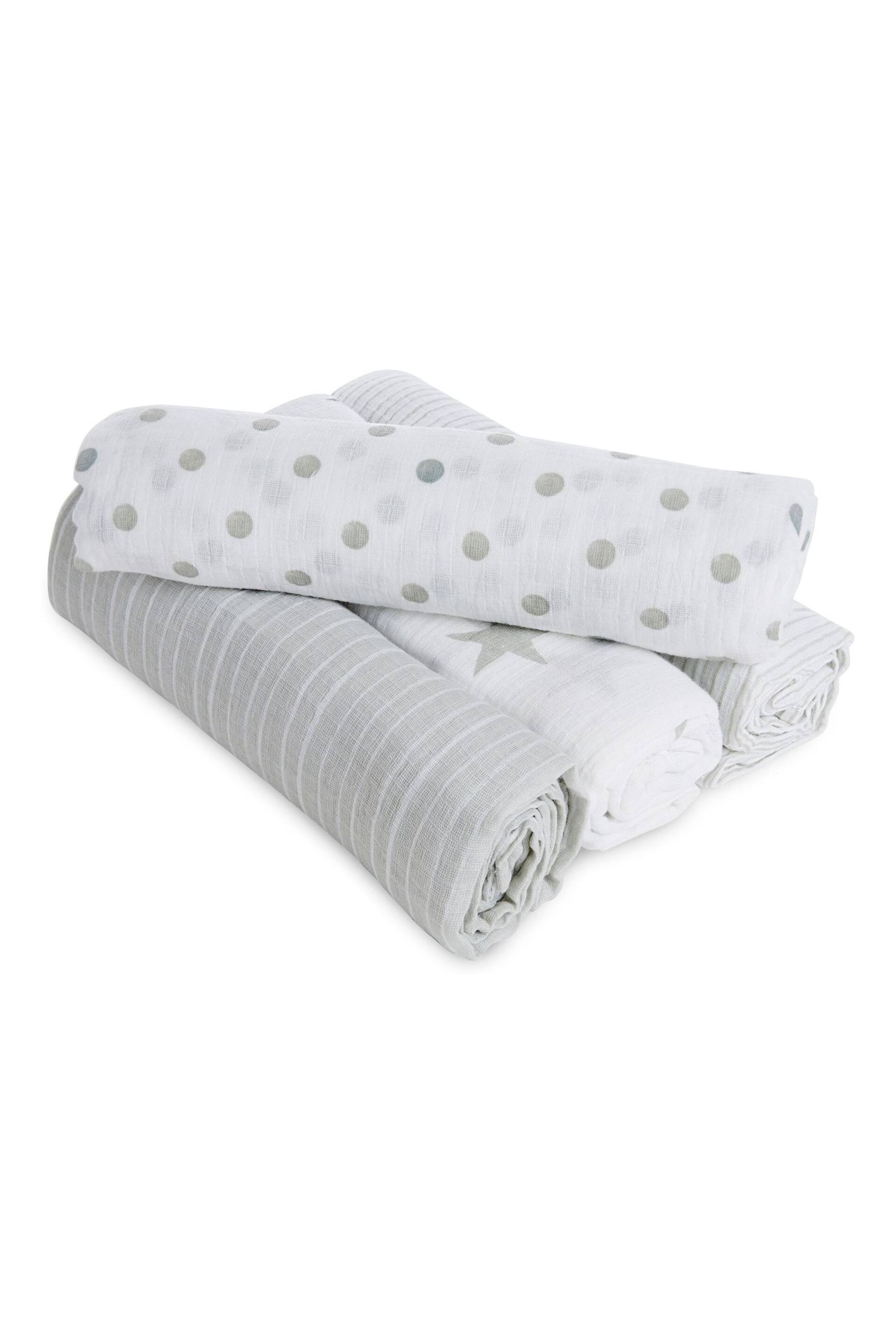 aden + anais dusty Essentials Cotton Muslin Blankets 4 Pack - Image 2 of 6