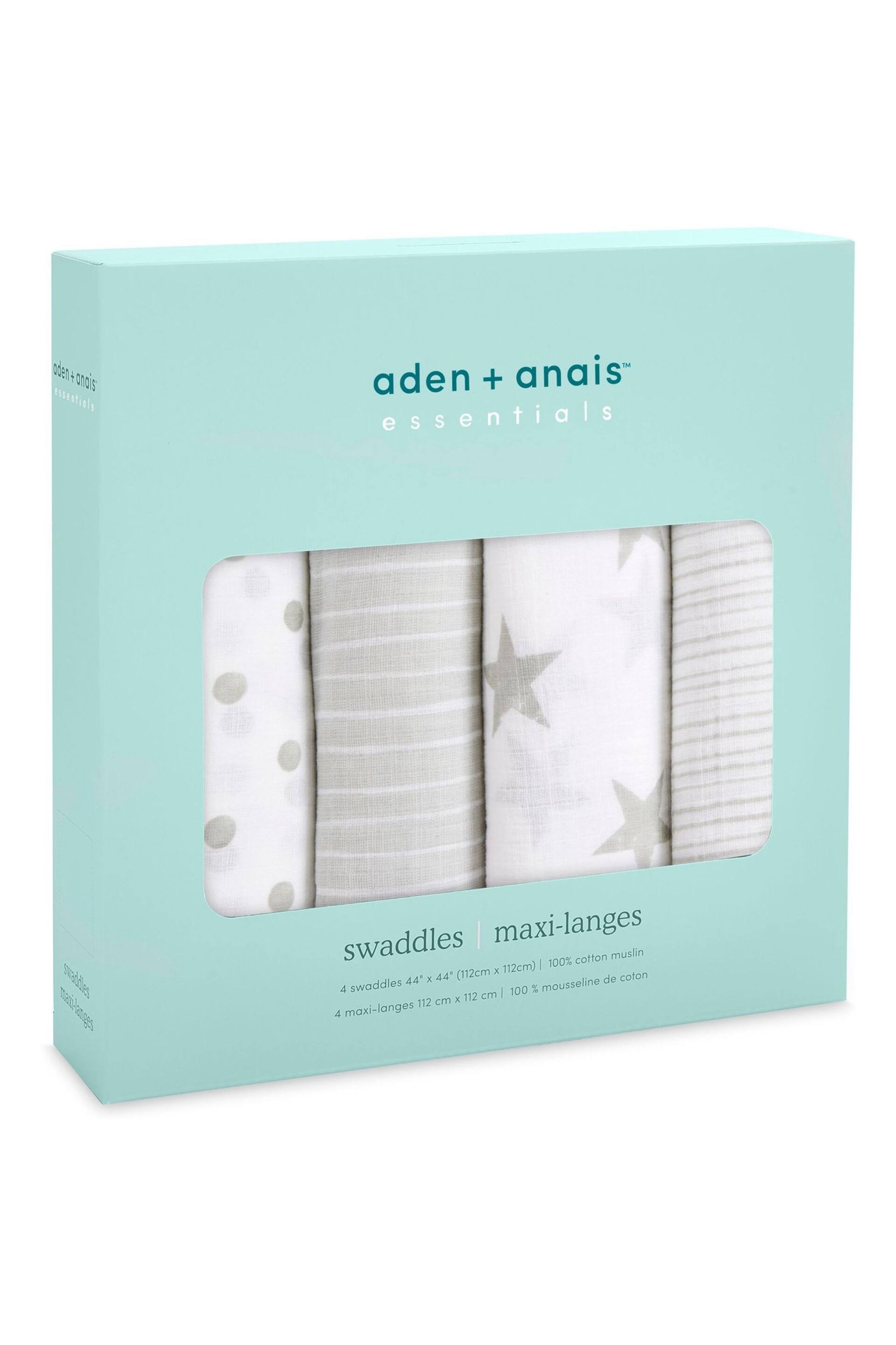 aden + anais dusty Essentials Cotton Muslin Blankets 4 Pack - Image 3 of 6