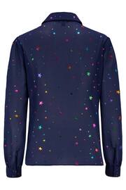 Pour Moi Blue Multi Star Natalya Chiffon Shirt - Image 4 of 4