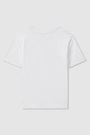 Reiss White Bless Junior Crew Neck T-Shirt - Image 2 of 7