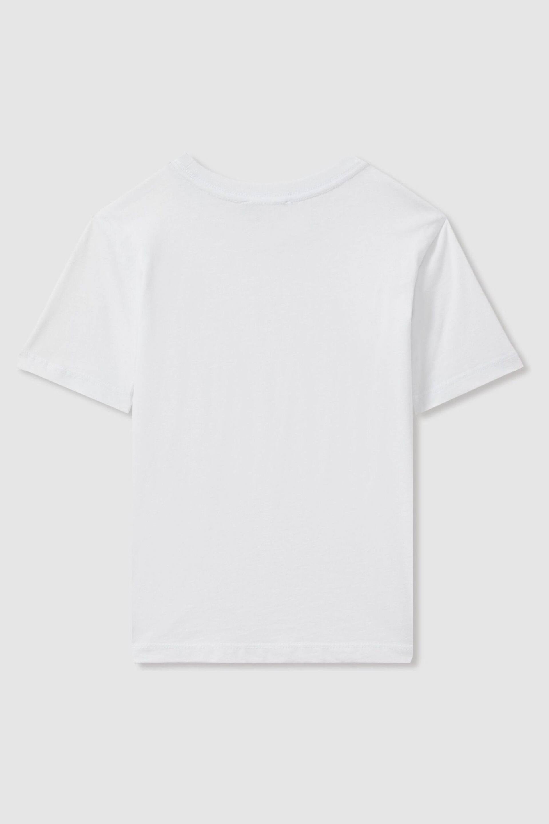 Reiss White Bless Junior Crew Neck T-Shirt - Image 2 of 7