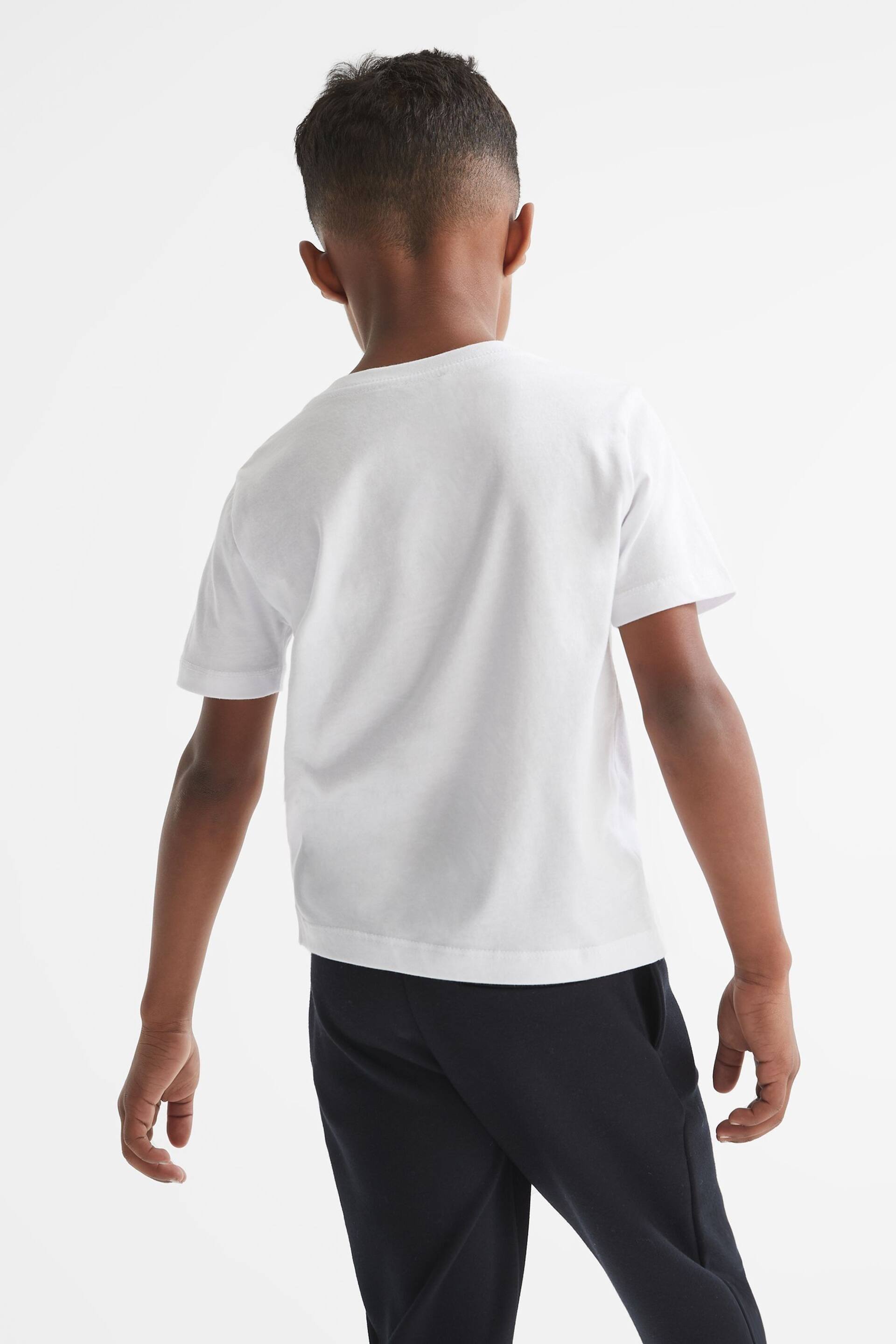 Reiss White Bless Junior Crew Neck T-Shirt - Image 4 of 7