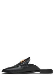 Another Sunday Slip On Black Loafers With Gold Buckle Detail - Image 3 of 5