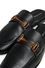 Another Sunday Slip On Black Loafers With Gold Buckle Detail - Image 5 of 5